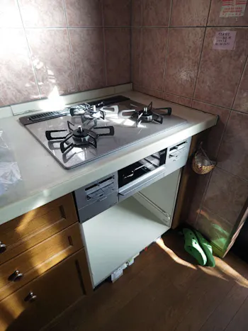 福島県いわき市のお客様のビルトインコンロ・ガスコンロ工事