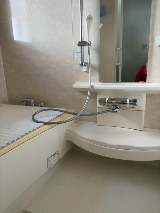 工事前　山梨県上野原市のお客様の浴室混合水栓交換工事