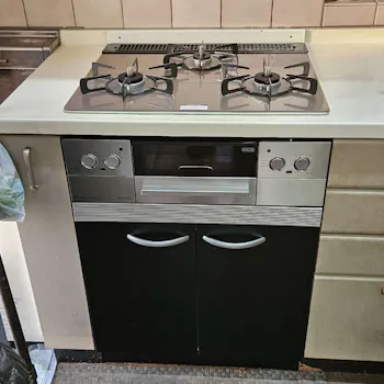 神奈川県三浦市のお客様のビルトインコンロ・ガスコンロ工事