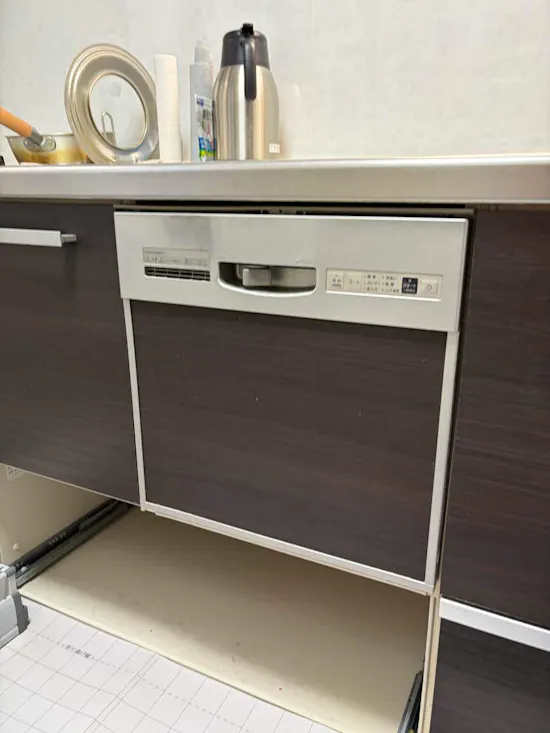 工事前　埼玉県北本市のお客様の食洗機交換工事