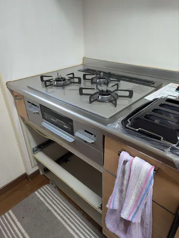 三重県四日市市のお客様のビルトインコンロ交換工事