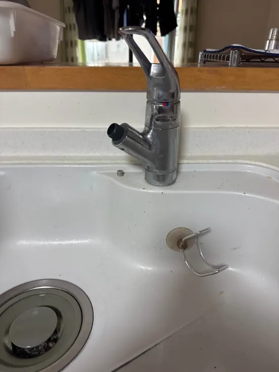 工事前　千葉県茂原市のお客様の水栓交換工事