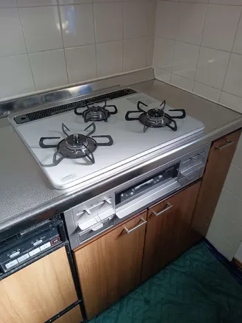 東京都昭島市のお客様のビルトインコンロ・ガスコンロ工事　具体的な工事内容1