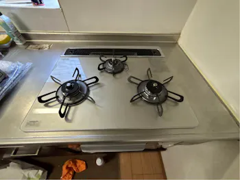 群馬県安中市のお客様のビルトインコンロ交換工事　具体的な工事内容2