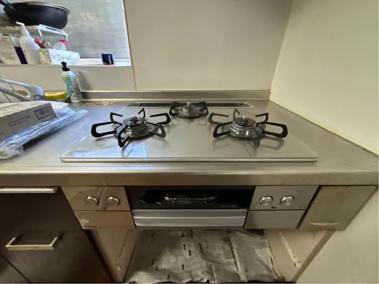 工事後　群馬県安中市のお客様のビルトインコンロ交換工事