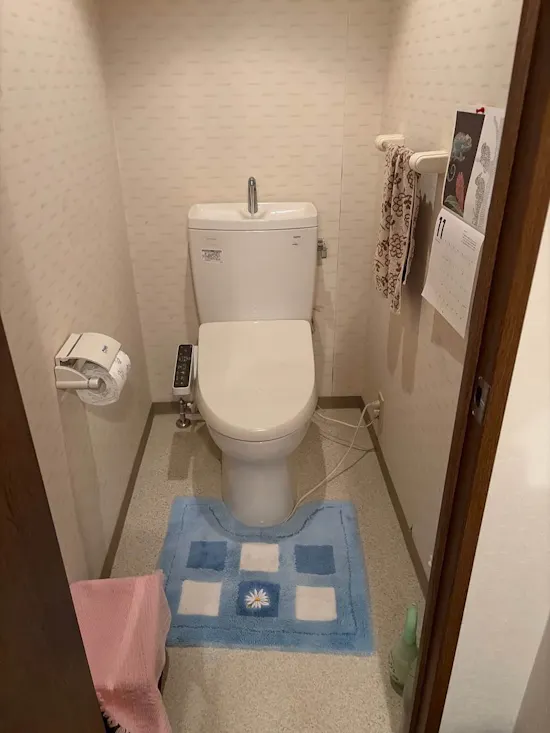 工事後　山梨県南都留郡のお客様の温水洗浄便座交換工事