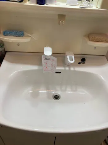 静岡県浜松市浜名区のお客様の洗面水栓交換工事