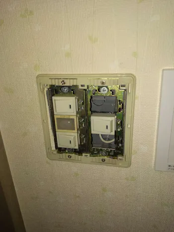 東京都昭島市のお客様のスイッチ交換工事