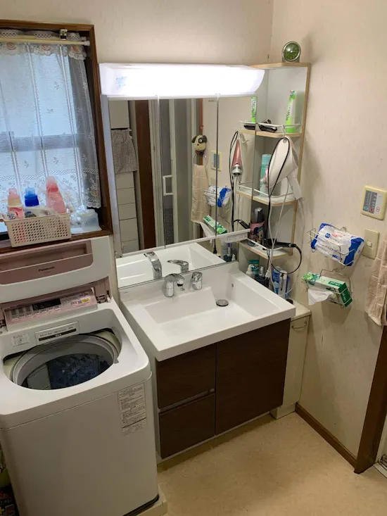 工事後　群馬県館林市のお客様の洗面化粧台工事