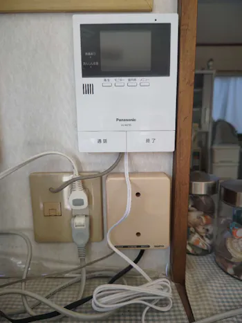 福島県いわき市のお客様のドアホン取付工事　具体的な工事内容2