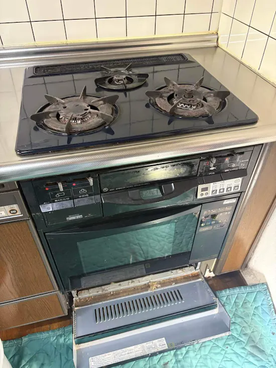 工事前　東京都八王子市のお客様のビルトインコンロ・ガスコンロ工事