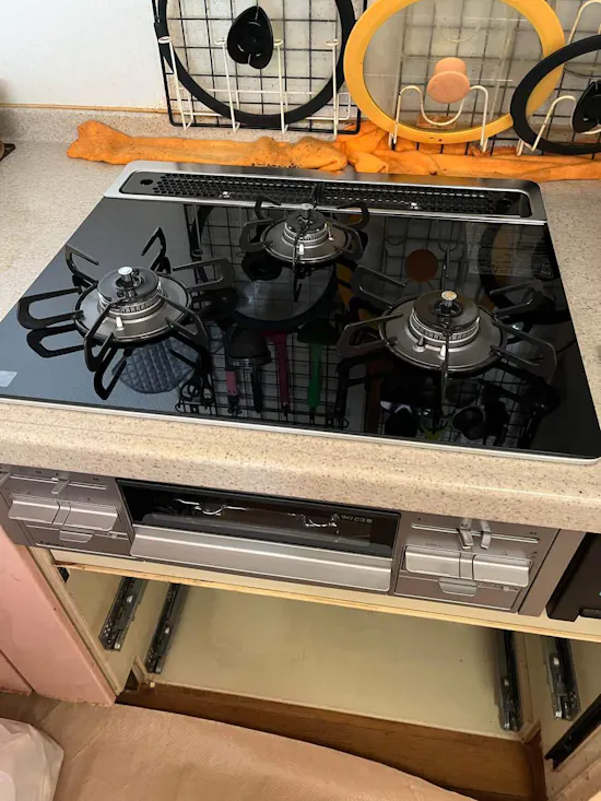 工事後　埼玉県久喜市のお客様のビルトインコンロ・ガスコンロ工事