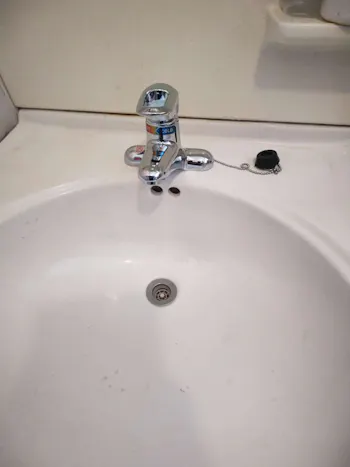 福島県いわき市のお客様の洗面水栓工事