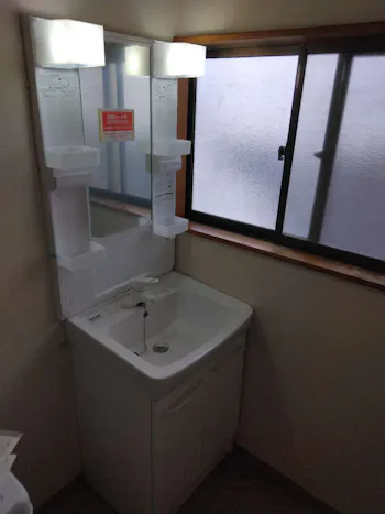 東京都昭島市のお客様の洗面化粧台工事