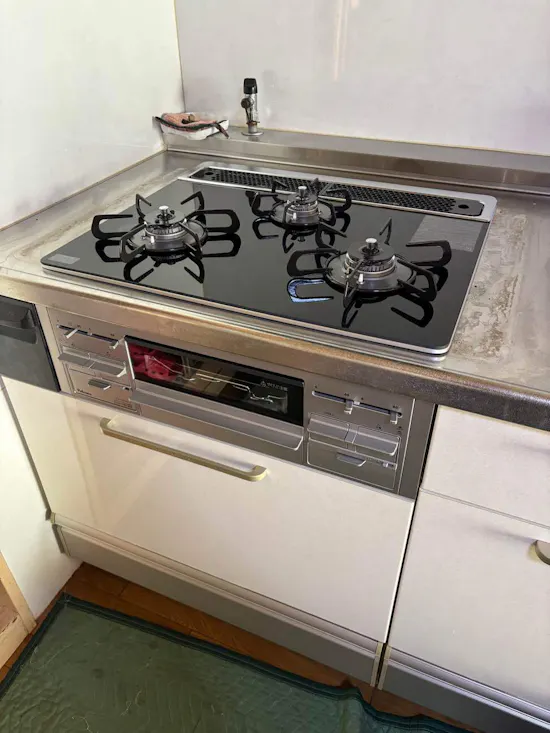 工事後　三重県桑名市のお客様のビルトインコンロ・ガスコンロ工事