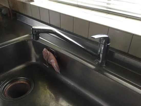 工事前　東京都青梅市のお客様のキッチン水栓交換工事