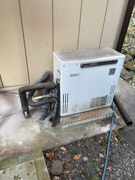 工事前　栃木県足利市のお客様のガス給湯器工事