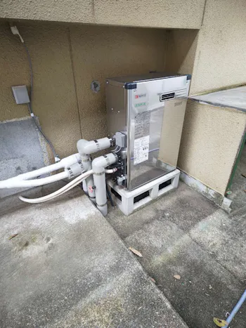 福島県いわき市のお客様の石油給湯器交換工事