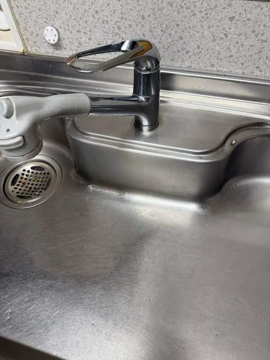 工事前　福島県会津若松市のお客様のキッチン水栓工事