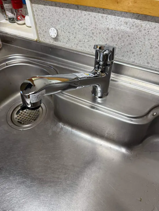 工事後　福島県会津若松市のお客様のキッチン水栓工事