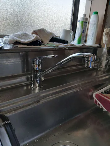 福島県いわき市のお客様のキッチン水栓交換工事