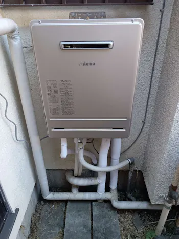 東京都昭島市のお客様のガス給湯器交換工事