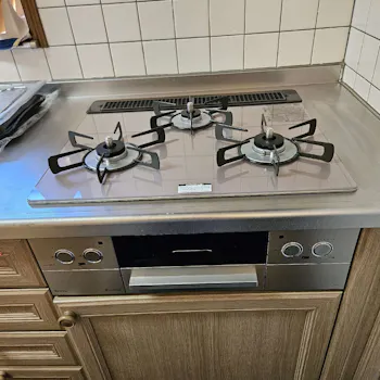 神奈川県横須賀市のお客様のビルトインコンロ・ガスコンロ工事