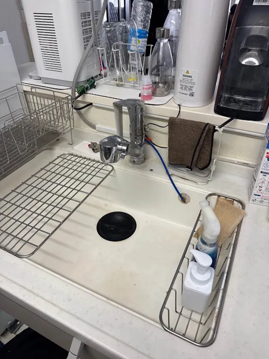 工事前　静岡県浜松市のお客様のキッチン水栓交換工事