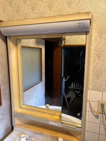 群馬県安中市のお客様の洗面化粧台工事　具体的な工事内容1