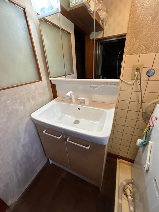 工事後　群馬県安中市のお客様の洗面化粧台工事