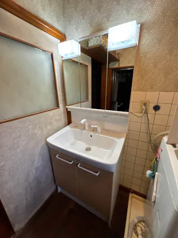 群馬県安中市のお客様の洗面化粧台工事　具体的な工事内容3