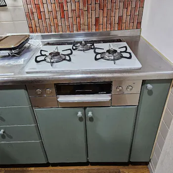 神奈川県横須賀市のお客様のビルトインコンロ工事