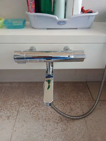 茨城県龍ヶ崎市のお客様の浴室水栓交換工事