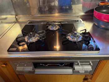 東京都羽村市のお客様のビルトインコンロ交換工事