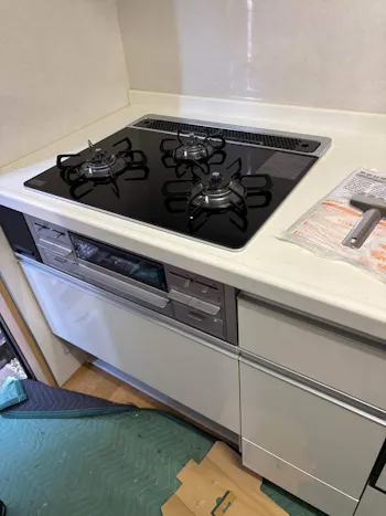 三重県四日市市のお客様のビルトインコンロ交換工事