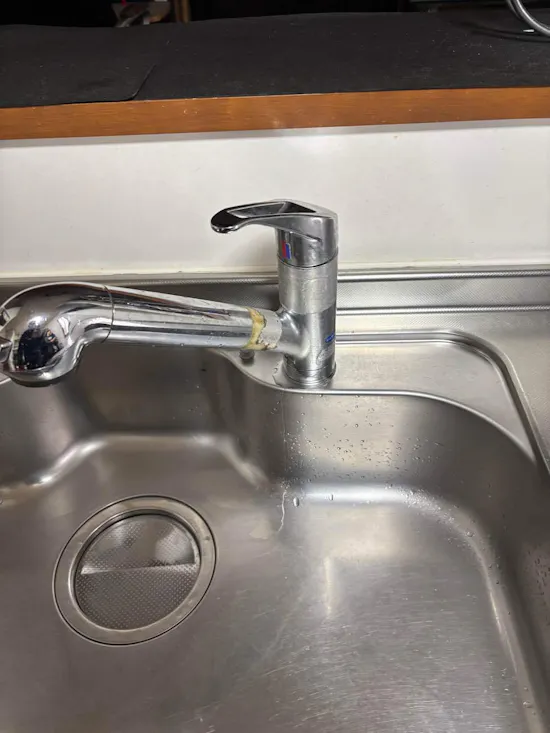 工事前　茨城県土浦市のお客様の水栓工事