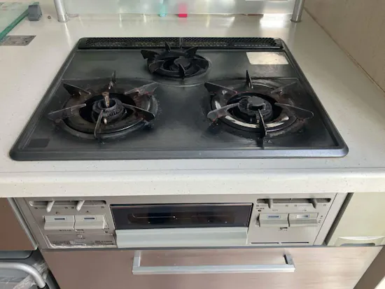 工事前　新潟県新潟市江南区のお客様のビルトインコンロ・ガスコンロ工事