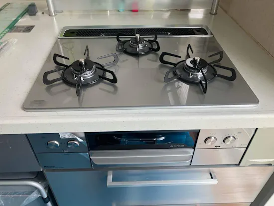 工事後　新潟県新潟市江南区のお客様のビルトインコンロ・ガスコンロ工事