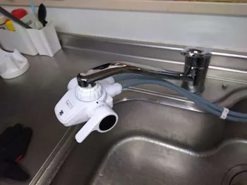 東京都西多摩郡のお客様のキッチン水栓交換工事