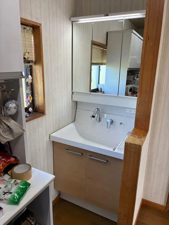 工事後　埼玉県坂戸市のお客様の洗面化粧台交換工事