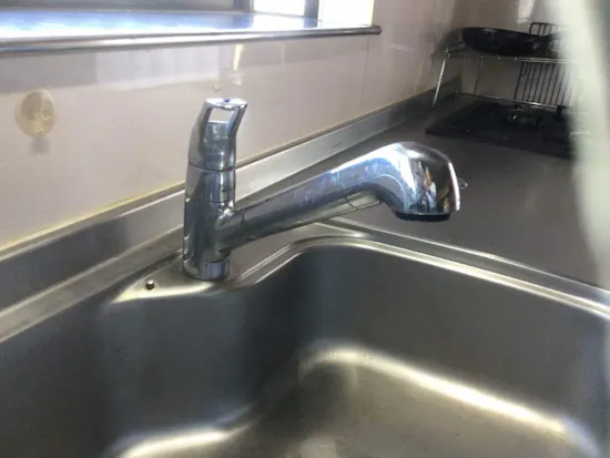 工事前　埼玉県入間市のお客様のキッチン水栓工事