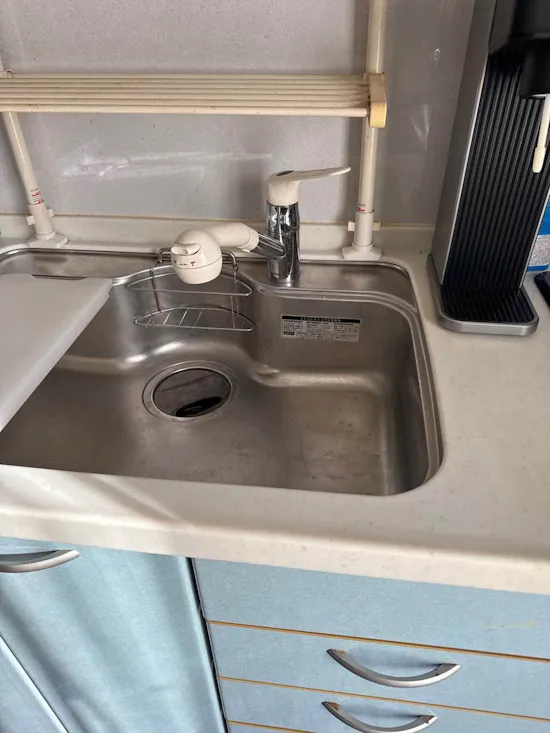 工事前　静岡県磐田市のお客様のキッチン水栓工事