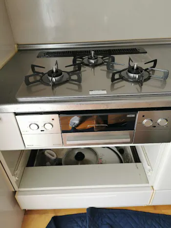 神奈川県茅ケ崎市のお客様のビルトインコンロ交換工事