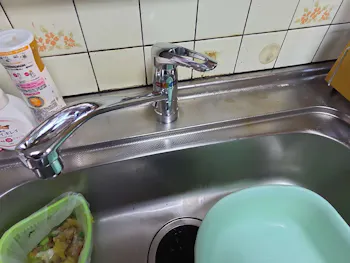 栃木県日光市のお客様のキッチン水栓交換工事