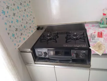 東京都羽村市のお客様のガステーブル交換工事