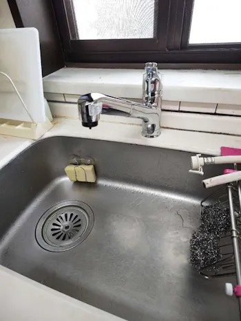 福島県いわき市のお客様のキッチン水栓交換工事