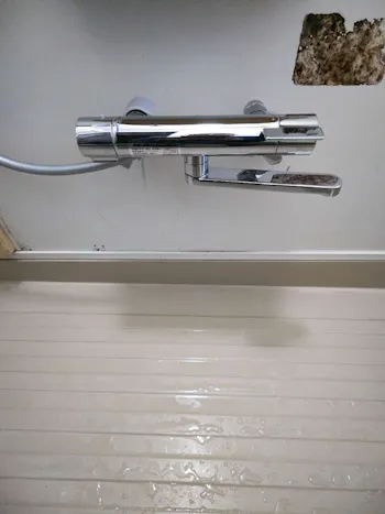 福島県いわき市のお客様の浴室水栓交換工事