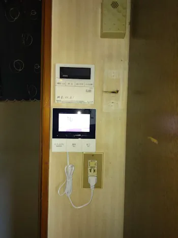 東京都昭島市のお客様のテレビドアホン交換工事