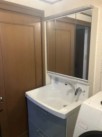 愛知県知多郡のお客様の洗面化粧台交換工事