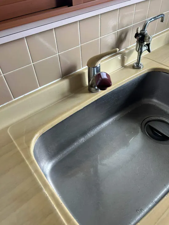 工事前　福島県相馬市のお客様の水栓工事